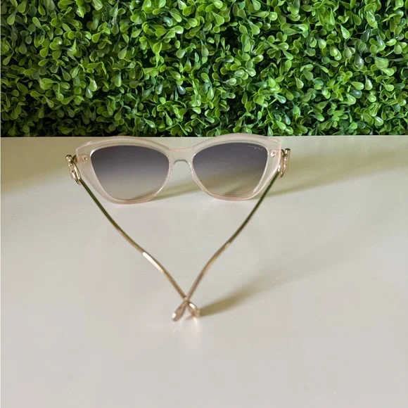 Salvatore Ferragamo Women's Beige Cat Eye Sunglasses - Picture 4 of 7